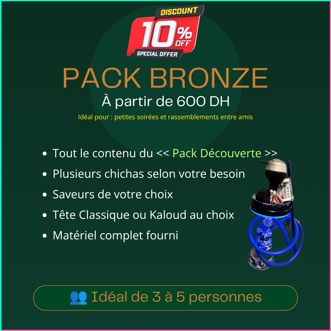 COMPOSEZ VOTRE PACK BRONZE (600 à 1000 DH) 🎁 DISCOUNT -10%