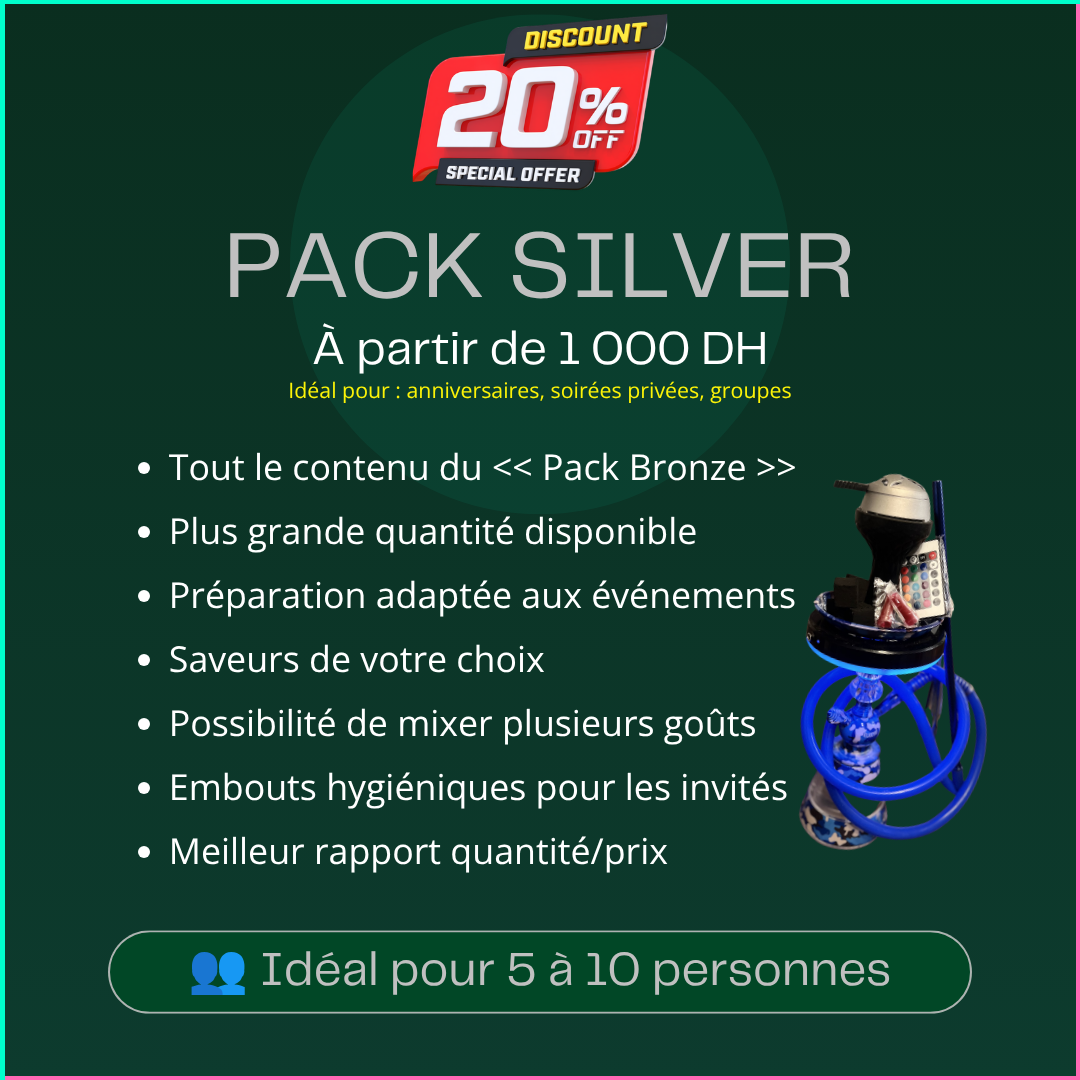 COMPOSEZ VOTRE PACK SILVER (1000 à 2000 DH) 🎁 DISCOUNT-20%